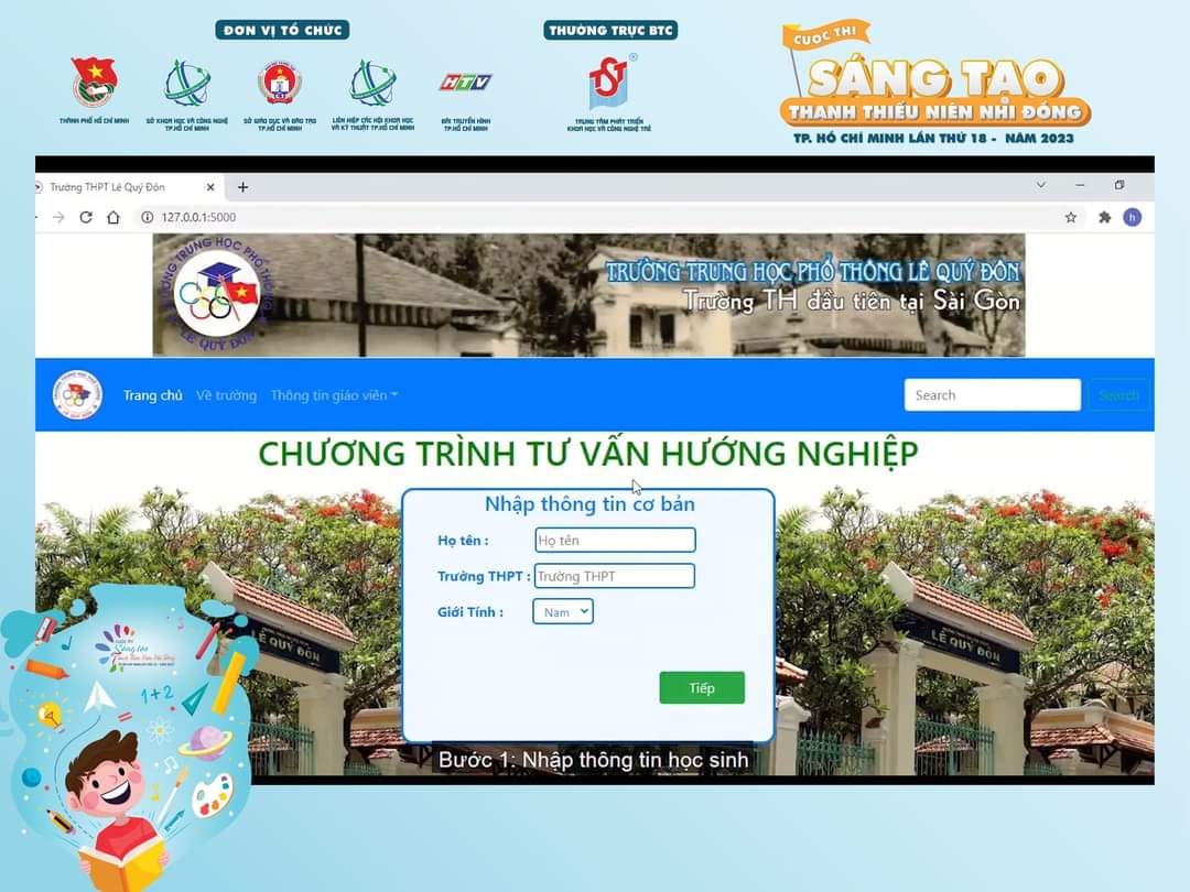 Bình chọn video sản phẩm được yêu thích - cuộc thi sáng tạo thanh thiếu niên, nhi đồng TPHCM, lần thứ 18 - năm 2023 