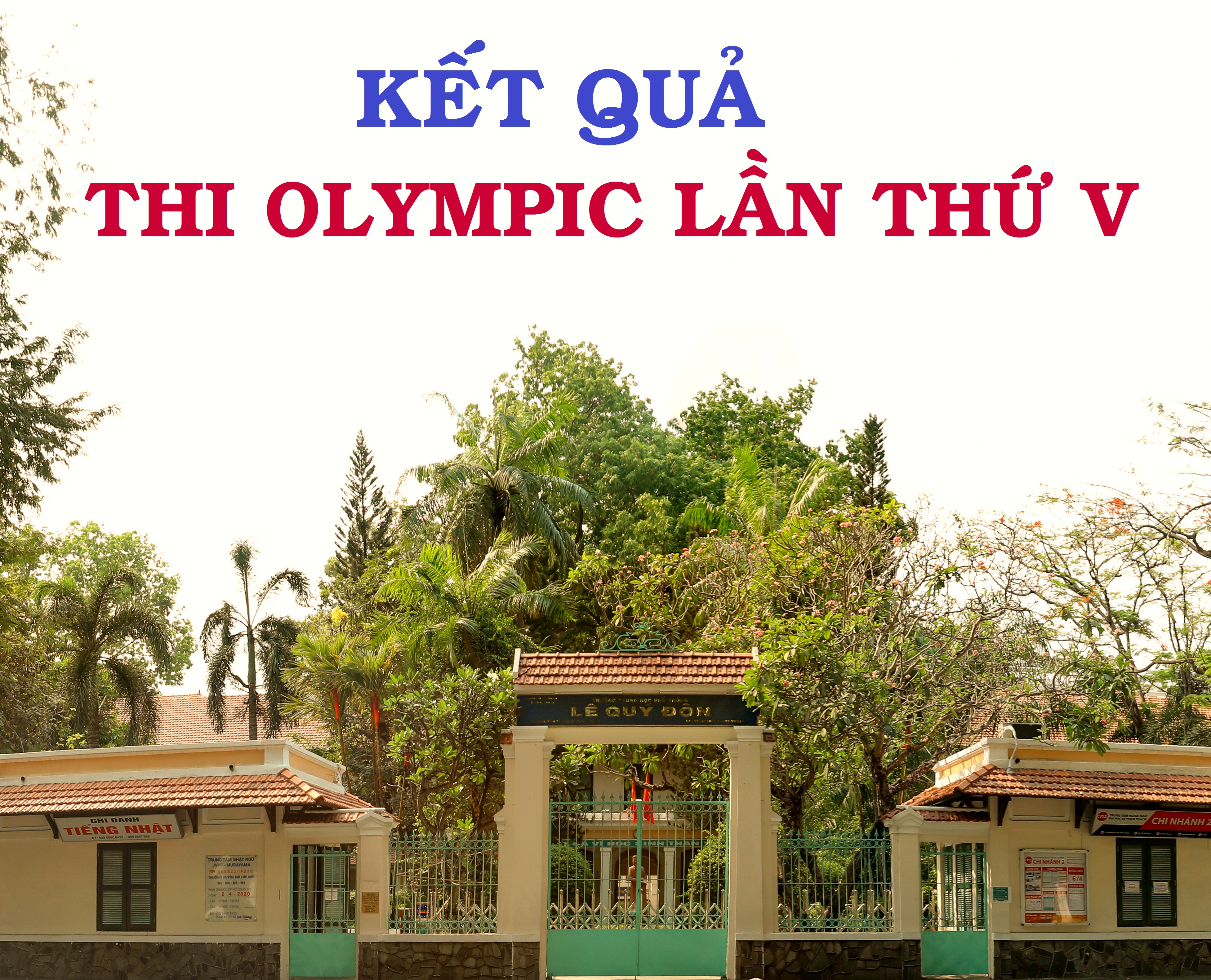 Kết quả kỳ thi Olympic tháng 4/2021 lần thứ V