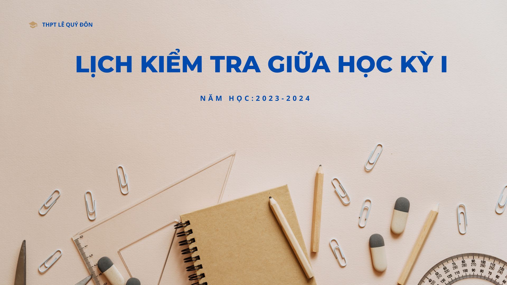 Lịch kiểm tra giữa HKI năm học 2023 - 2024