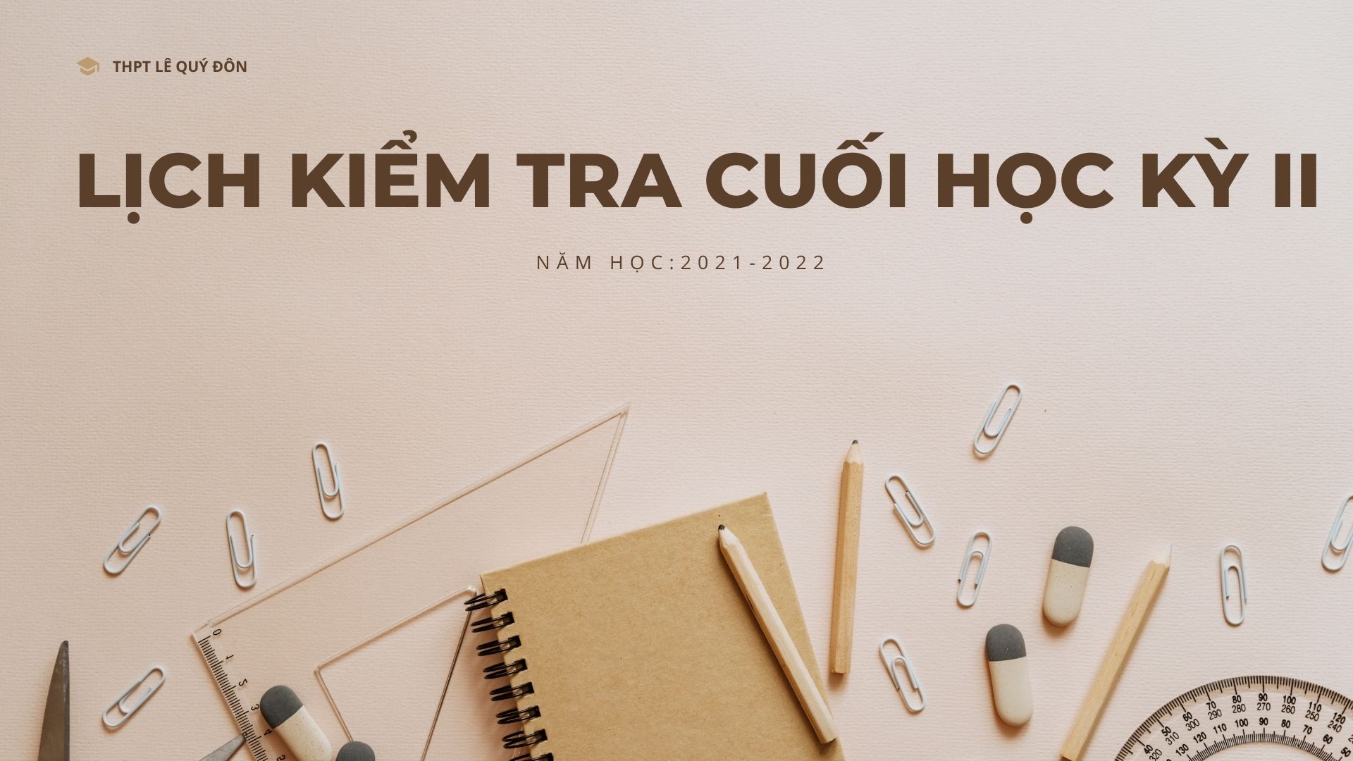 Lịch kiểm tra HKII NH: 2021 - 2022