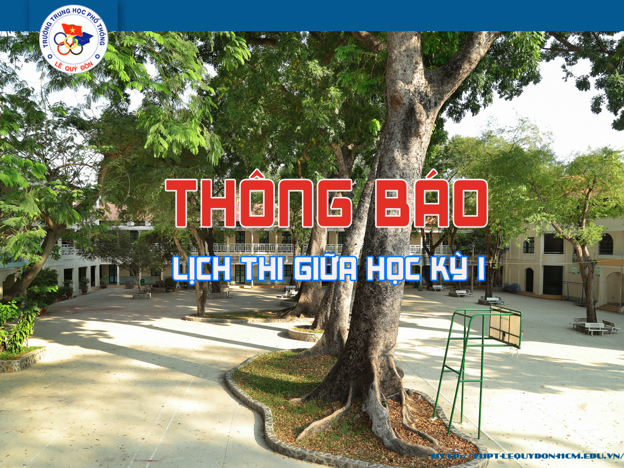 Lịch kiểm tra tập trung giữa HKI NH: 2022 - 2023