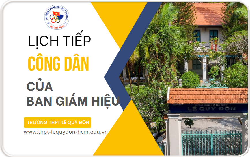 Lịch tiếp công dân của BGH Trường THPT Lê Quý Đôn