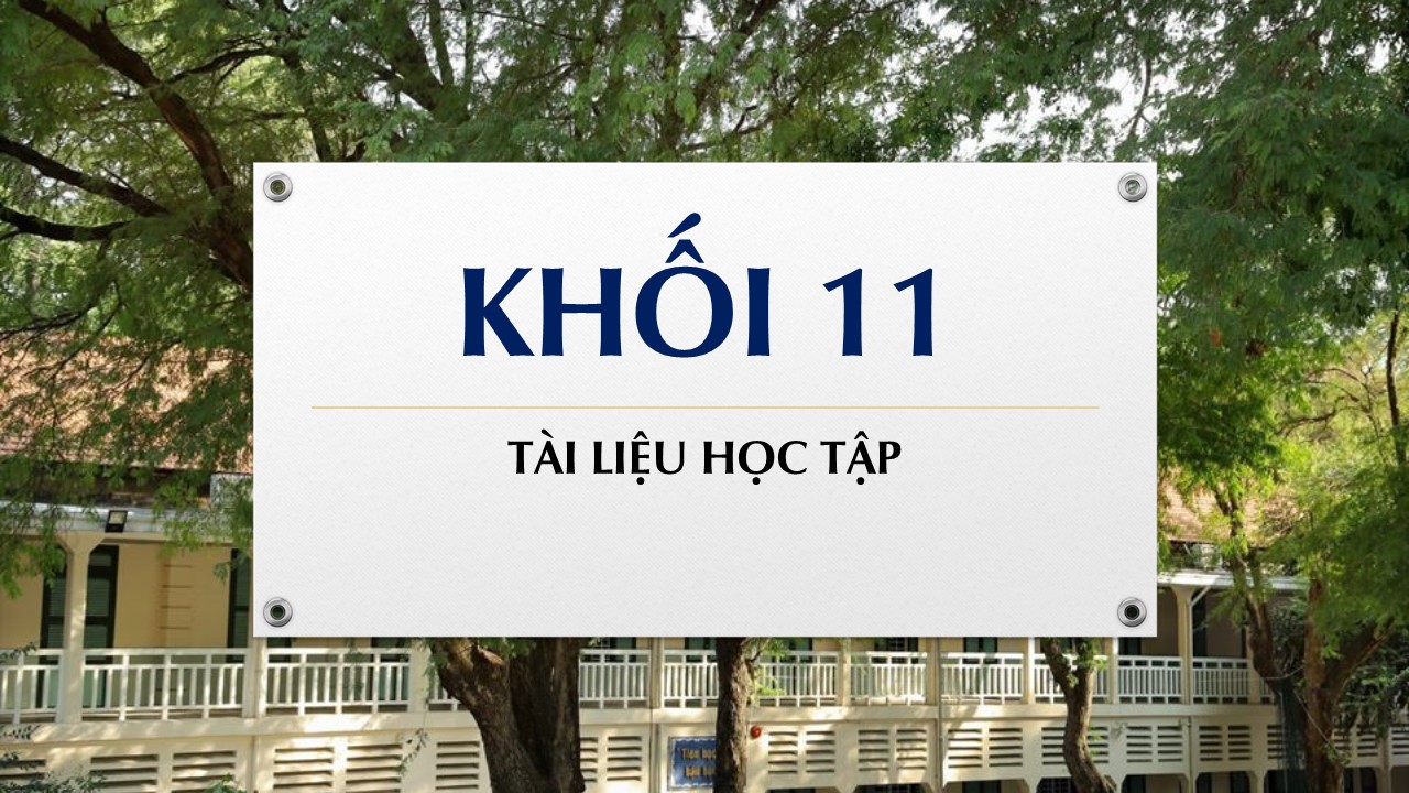 Tài liệu học tập môn Hoá khối 11