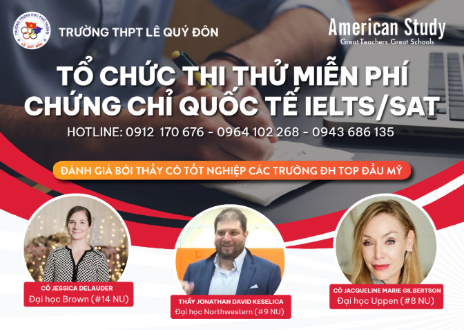 Tổ chức thi thử miễn phí chứng chỉ quốc tế IELTS/SAT