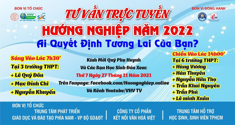 Tư vấn trực tuyến hướng nghiệp năm 2022